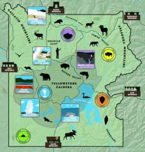 Map of Yellowstone National Park